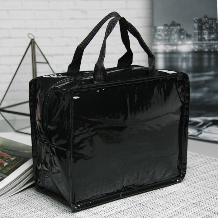 Сумка-термо Ланч, 22*11*18, отдел на молнии, черный