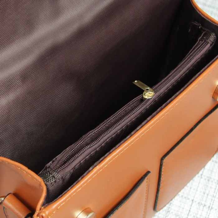 Сумка жен Диана, 21*6*16, 2 отд на магните, 2 н/кармана, регул ремень, рыжий