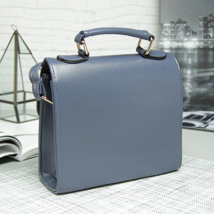 Сумка жен Диана, 21*6*16, 2 отд на магните, 2 н/кармана, регул ремень, синий