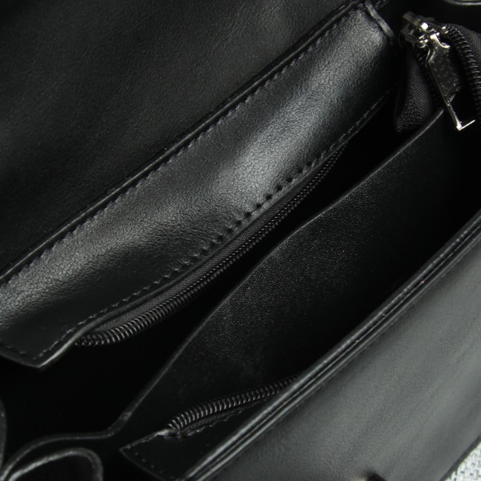 Сумка жен Алина, 22*8*14, 2 отд на магните, регул ремень, черный