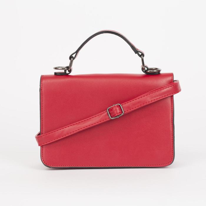 Сумка жен Алина, 22*8*14, 2 отд на магните, регул ремень, красный
