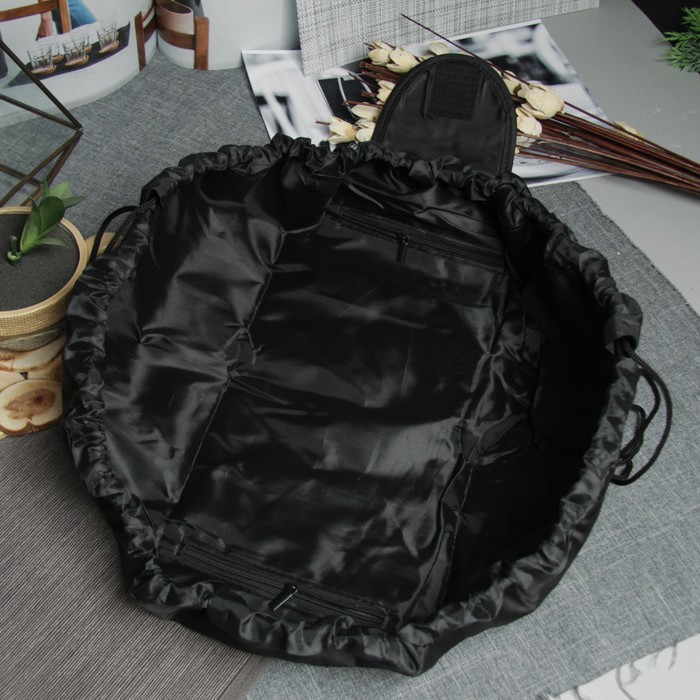 Косметичка-сумочка «Гламур», отдел на шнуре, цвет чёрный