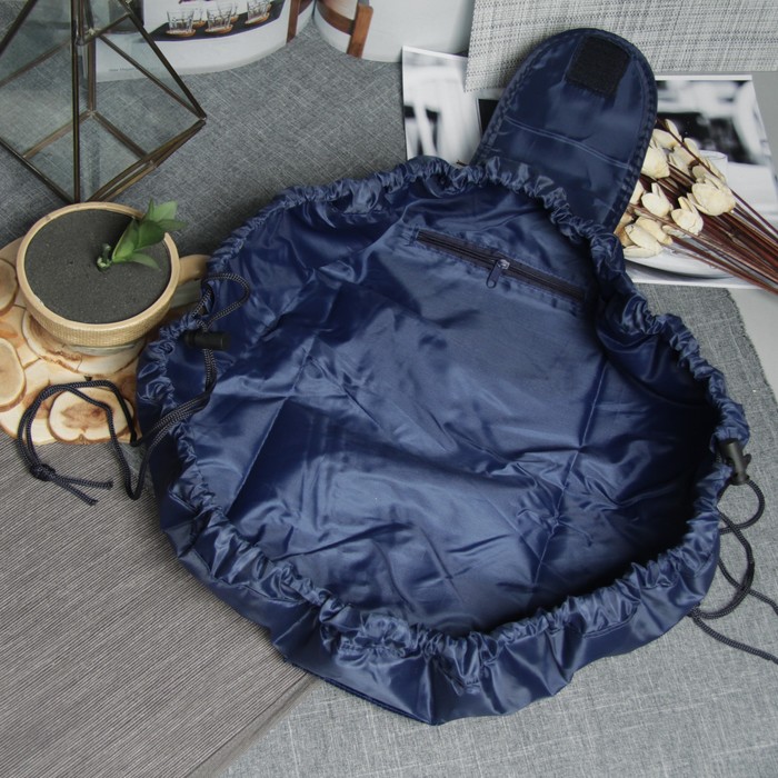 Косметичка-сумочка «Гламур», отдел на шнуре, цвет синий