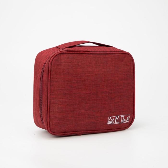 Косметичка дорожная «Отдых», отдел на молнии, цвет красный