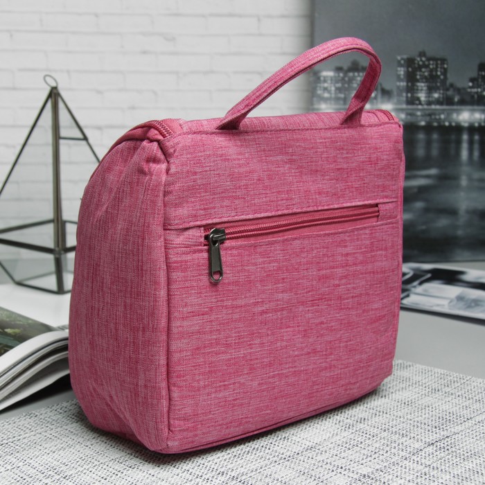 Косметичка-сумка «Отдых», отдел на молнии, крючок, цвет малиновый