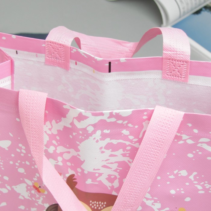 Сумка хоз Совенок, 26*9*33, отд без молнии, розовый