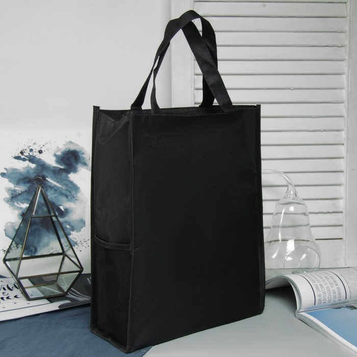 Сумка молод Сова, 28*10*35, отд на молнии, 3 н/кармана, черный