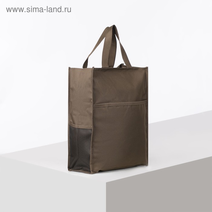 фото Сумка для обуви, отдел на молнии, 3 наружных кармана, цвет коричневый