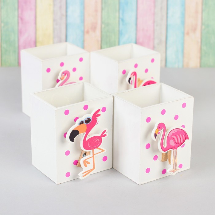 Карандашница "Фламинго", МИКС