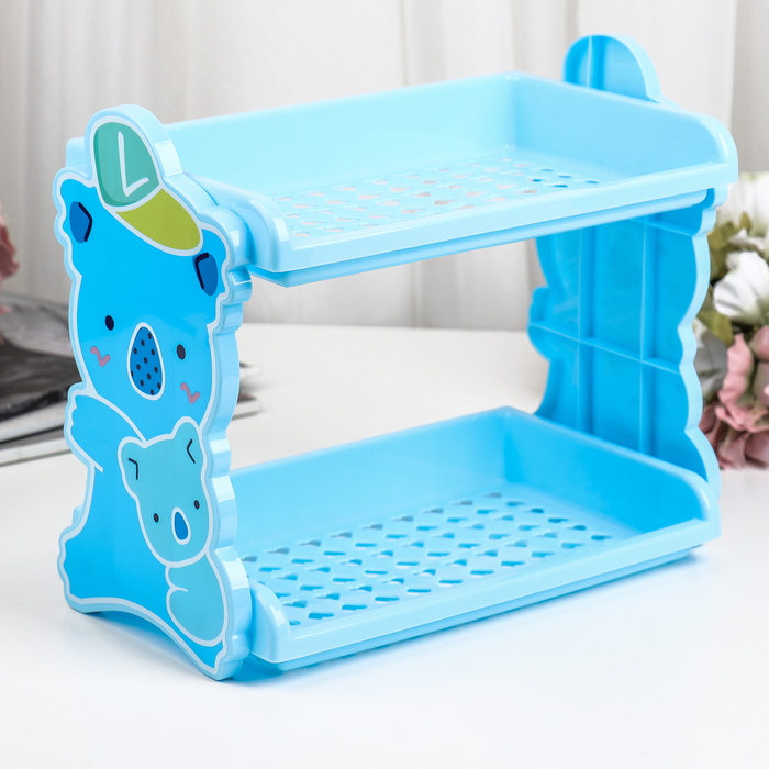 Этажерка 3х-ярусная прямоугольная 28х16,2х25 "Коала" цвет МИКС