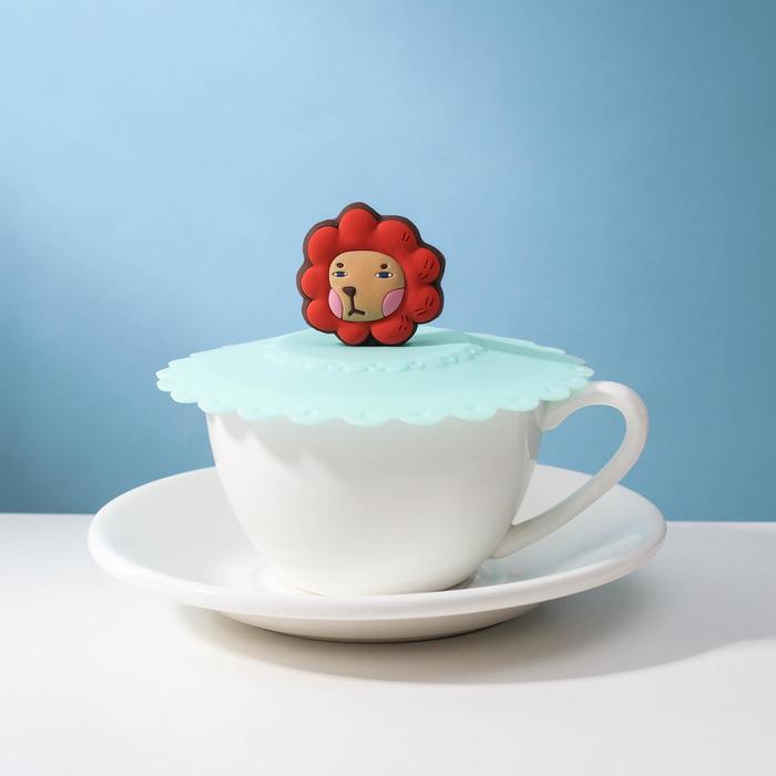 Крышка-непроливайка "Львенок" 11 см, МИКС цвета