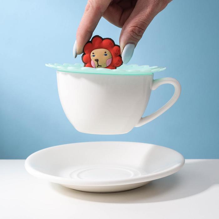 Крышка-непроливайка "Львенок" 11 см, МИКС цвета