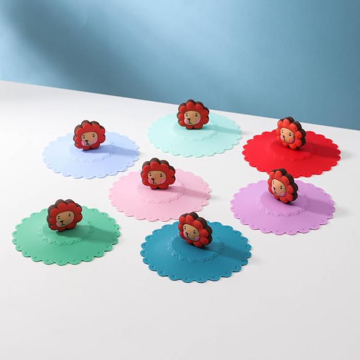 Крышка-непроливайка "Львенок" 11 см, МИКС цвета