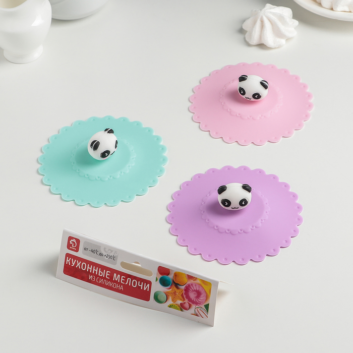 Крышка-непроливайка "Панда" 11 см, цвета МИКС