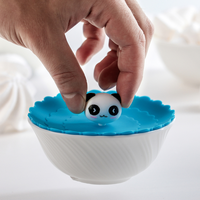 Крышка-непроливайка "Панда" 11 см, цвета МИКС