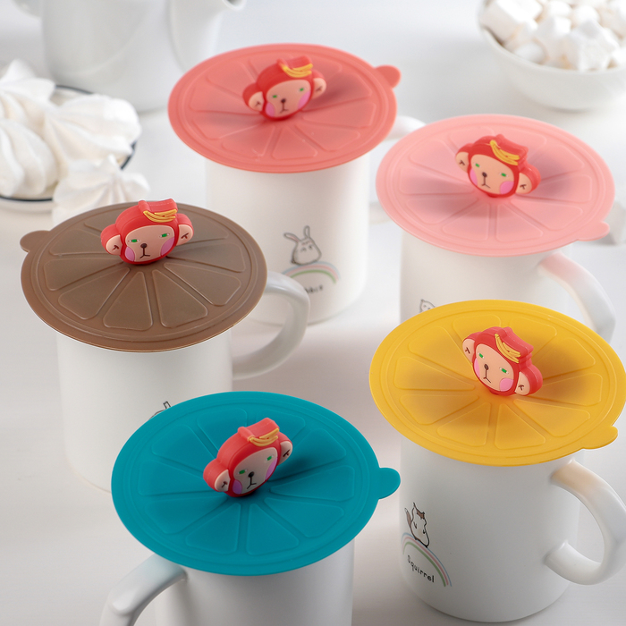 Крышка-непроливайка "Обезьянка" 11 см, цвета МИКС