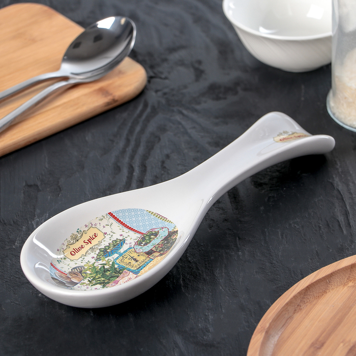 Подставка под ложку &quot;Оливки&quot; 25х9х2,5 см