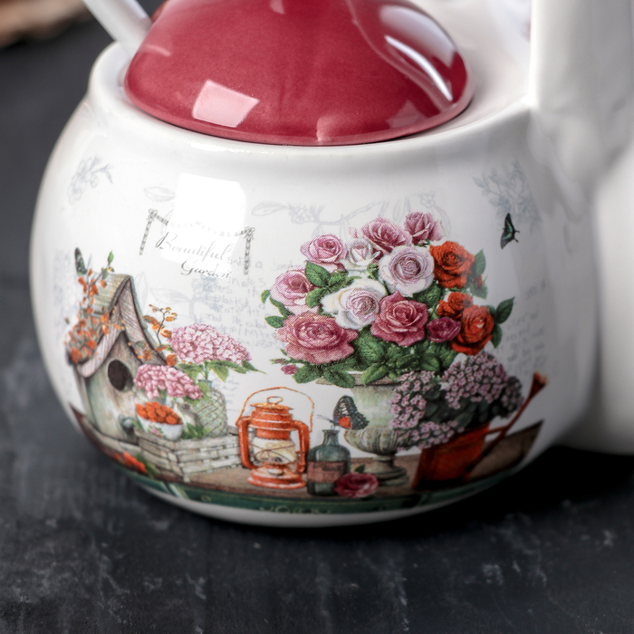 Банка для специй "Добрый вечер" 2 секции 0,2 л, 2 ложки, 16х8,5х13 см