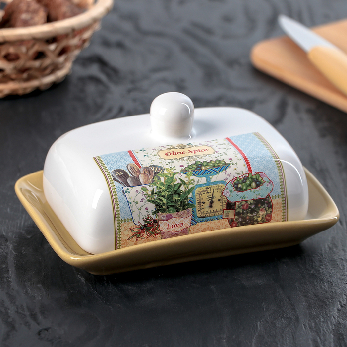 Масленка "Оливки" 16,5х12,5х10 см