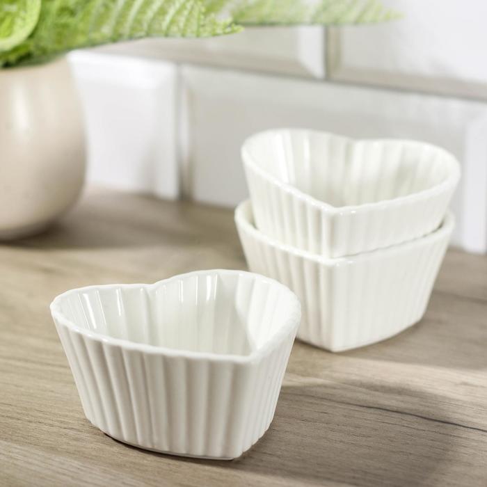 Набор салатников 3 шт "Сердца рефленое" 30,5х10х5,5 см