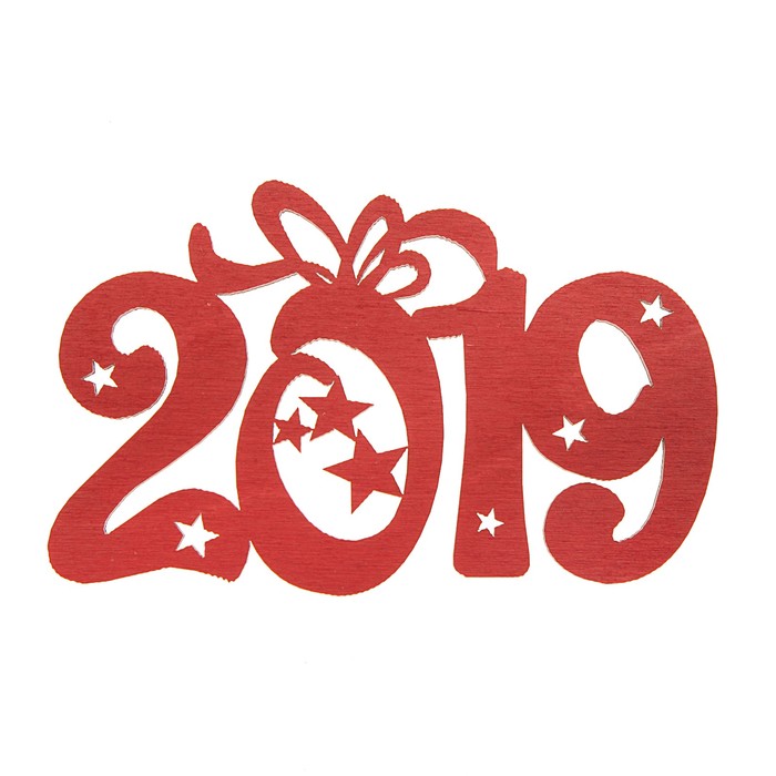 Топпер-магнит "2019", 12,5 х 7 см, красная груша