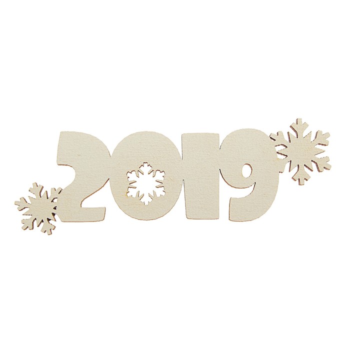 Топпер-магнит "2019", 13,2 х 4,8 см, белый