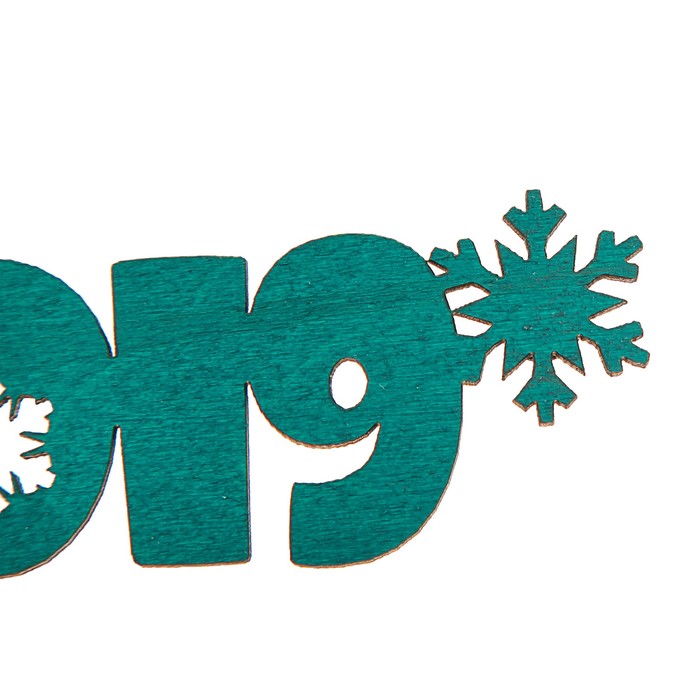 Топпер-магнит "2019", 13,2 х 4,8 см, зелёный кетцаль