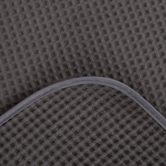 Покрывало вафельное "Этель" цвет серый, пл. 250 г/м², 150х250 см, хлопок 100%