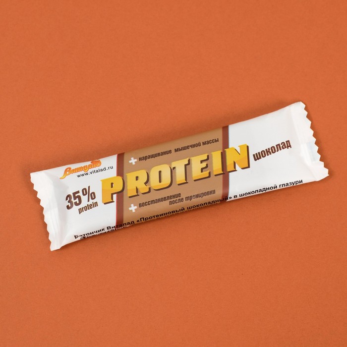 Батончик Виталад протеиновый, шоколад, 40 г. протеиновый батончик виталад 35% protein 40 г шоколад