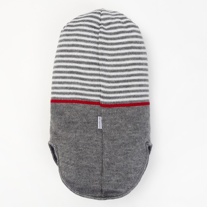 Балаклава зимняя для мальчика, размер 50-52, серый