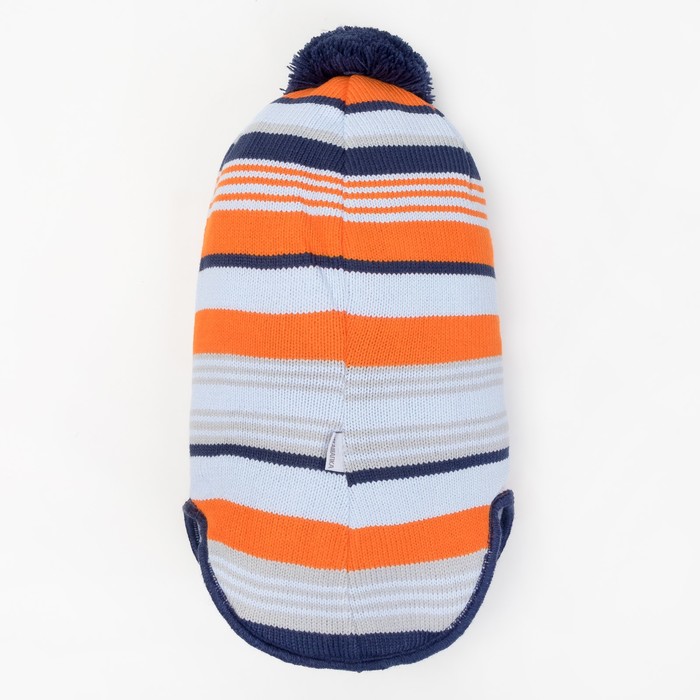 Балаклава зимняя для мальчика, размер 44-46, оранж