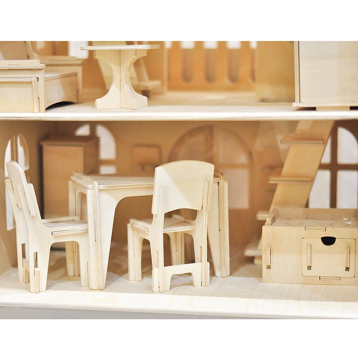 Кукольный домик Арина с мебелью (12 предметов)