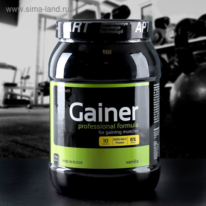 Гейнер XXI Power Gainer, ваниль, спортивное питание, 1,7 кг xxi век гейнер xxi power ваниль спортивное питание 3 4 кг