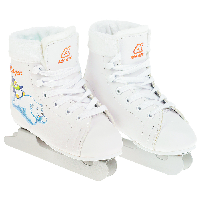 Коньки детские MAGIC, белый цвет, размер 30