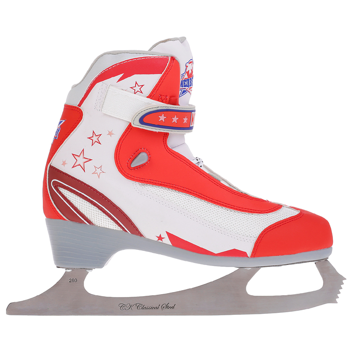 Коньки фигурные Молодежка MFS, цвет красный, размер 39