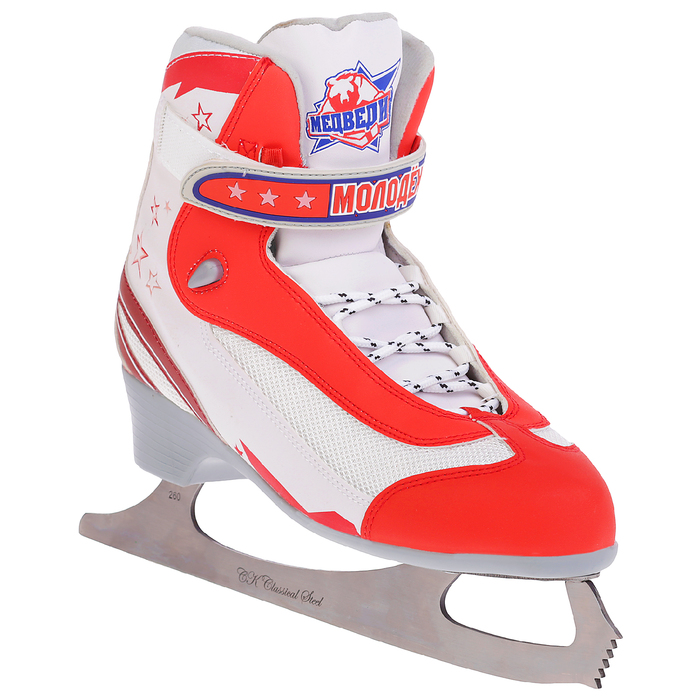 Коньки фигурные Молодежка MFS, цвет красный, размер 39