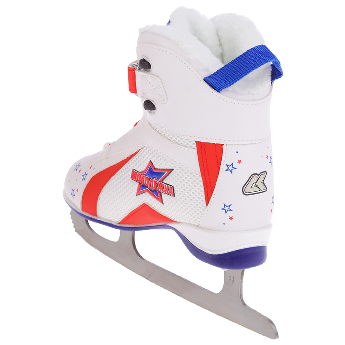 Коньки фигурные Молодежка MLS, цвет белый, размер 35