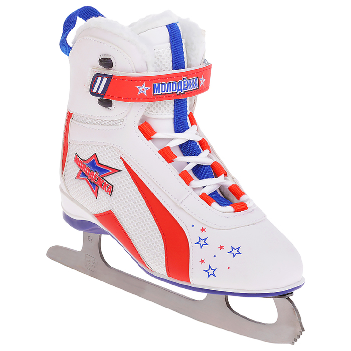 Коньки фигурные Молодежка MLS, цвет белый, размер 36