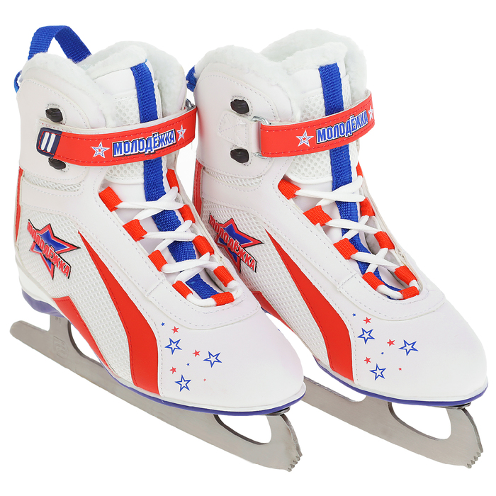 Коньки фигурные Молодежка MLS, цвет белый, размер 37