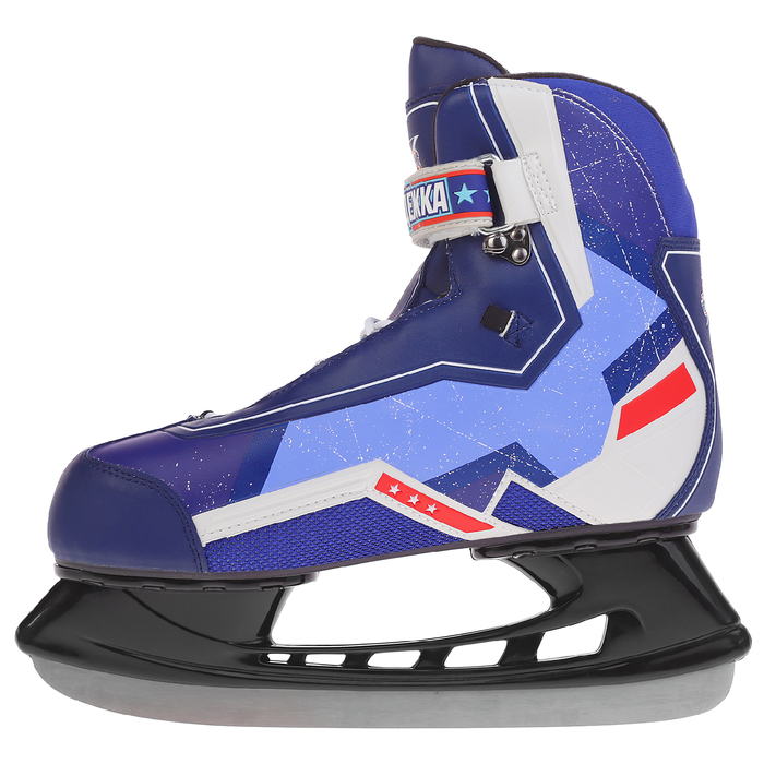 Коньки хоккейные Молодежка MHS, цвет синий, размер 30