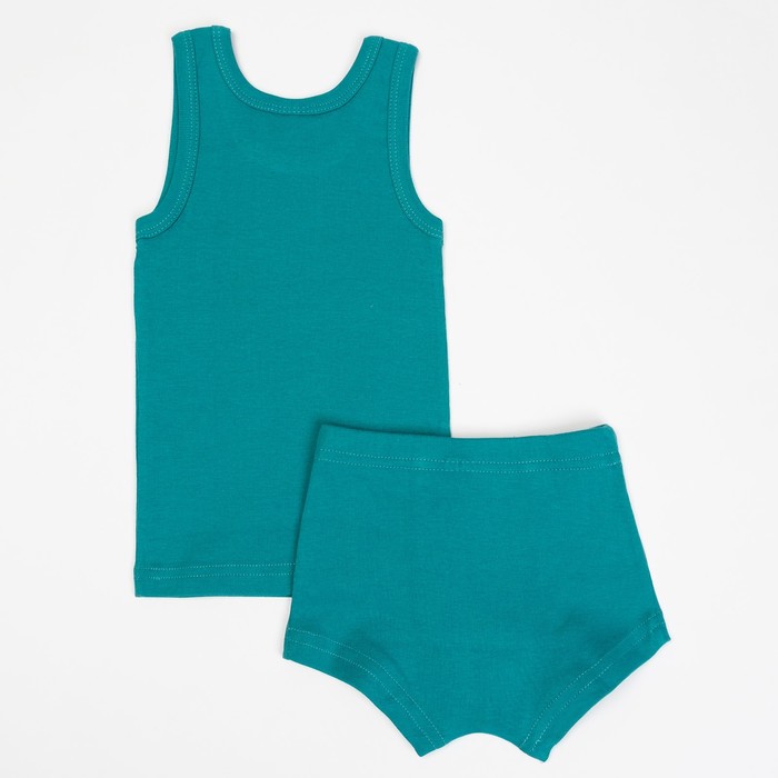 Комплект для мальчика( майка, трусы-боксеры) А .103-003-00001, темно-бирюзовый, рост 92