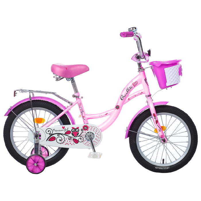 Велосипед 16" Graffiti Premium Girl RUS, цвет розовый