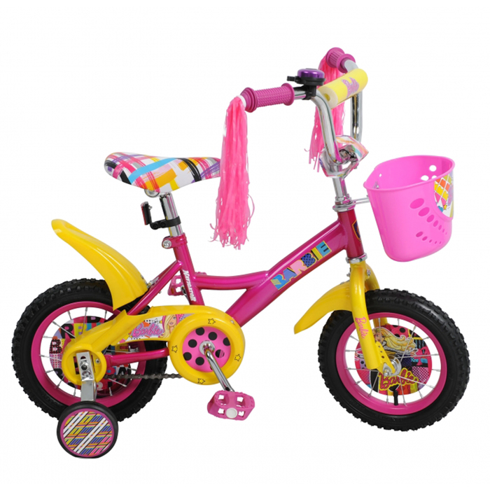 Велосипед 12" Navigator Barbie, 2018, цвет розовый/жёлтый