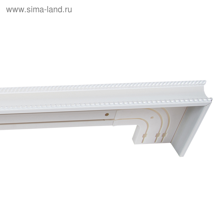 

Карниз трёхрядный, 240 см, цвет белый жемчуг