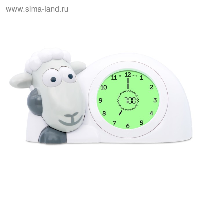 фото Часы-будильник для тренировки сна «ягнёнок сэм» zazu цвет серый, 2+