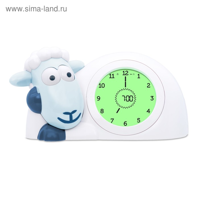 фото Часы-будильник для тренировки сна «ягнёнок сэм» zazu цвет синий, 2+
