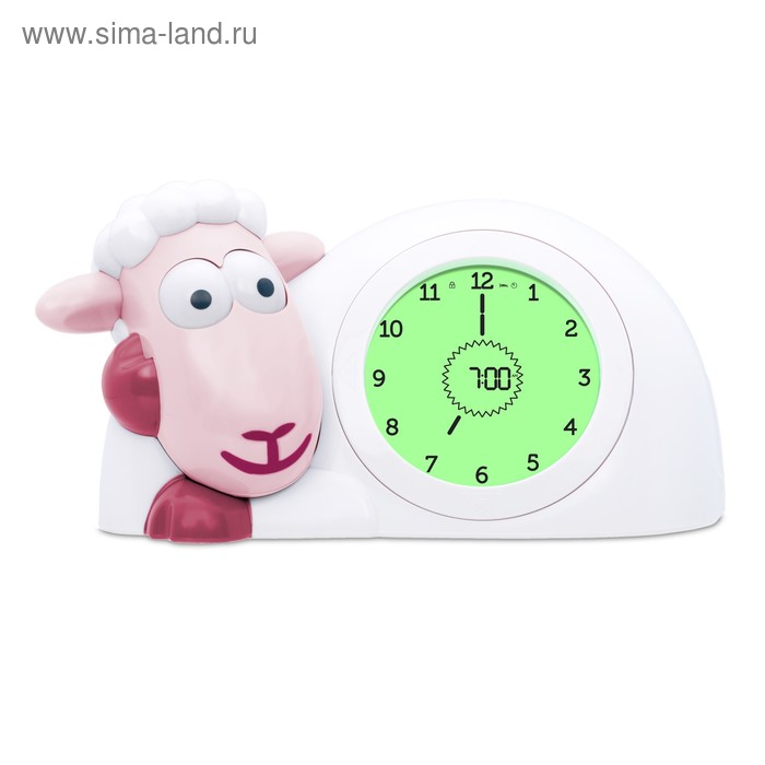 фото Часы-будильник для тренировки сна «ягнёнок сэм» zazu цвет розовый, 2+