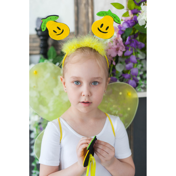 Карнавальный набор "Груша", 4 предмета: ободок, жезл, крылья, юбка, 3-4 года