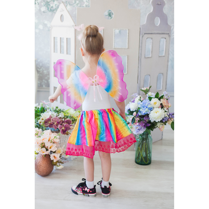 Карнавальный набор "Бабочка", 4 предмета: ободок, жезл, крылья, юбка, 3-4 года