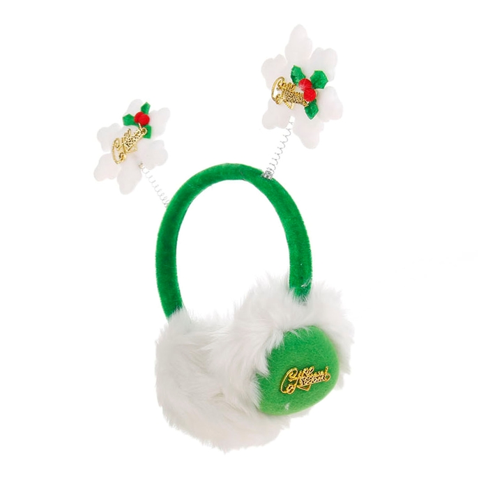 Ободок-наушники "С Новым годом! Снежинки"